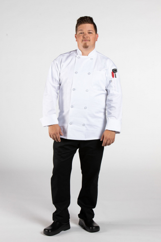 White Traditional Chef Coat w/10 Buttons (4XL-6XL)