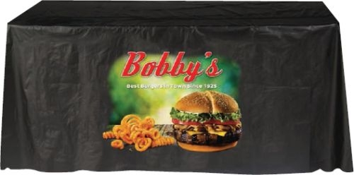 Exclusive Full Color Disposable Plastic 6' Table Cover (132
