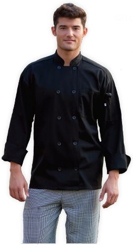 Classic 10 Button Chef Coat - Black, XS-XL