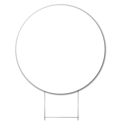 Circle 1-3/4 PLASTIC CORRUGATED YARD SIGN