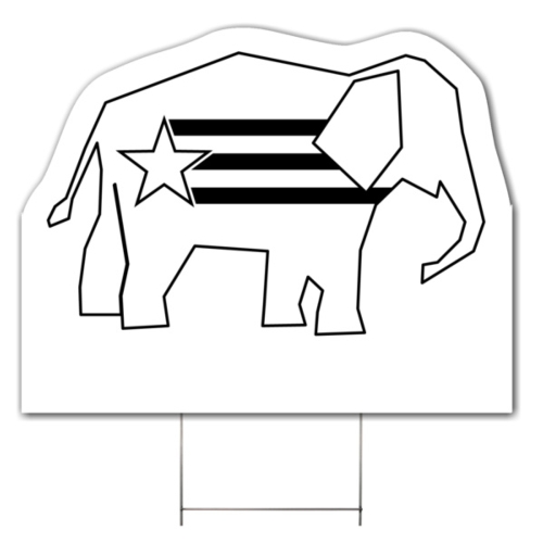 Election Elephant CORRUGATED PLASTIC YARD SIGN