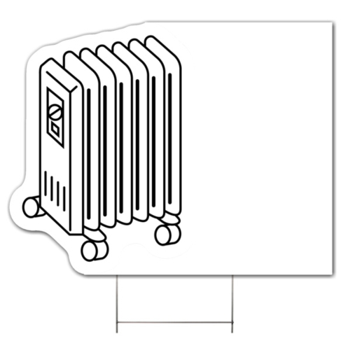 Heater (Radiator) CORRUGATED PLASTIC YARD SIGN