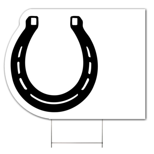 Horseshoe (Up) CORRUGATED PLASTIC YARD SIGN