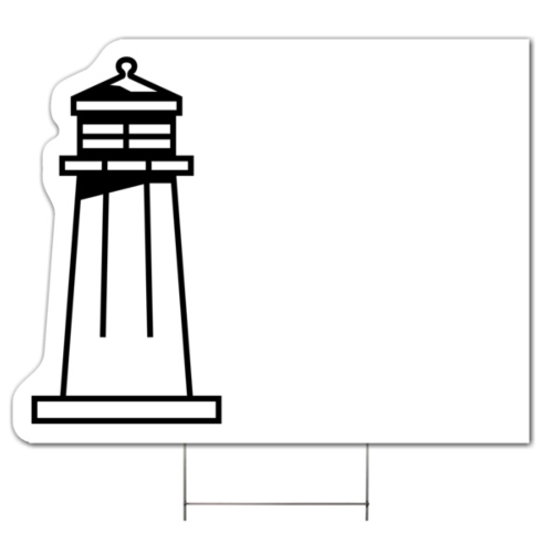 Lighthouse CORRUGATED PLASTIC YARD SIGN