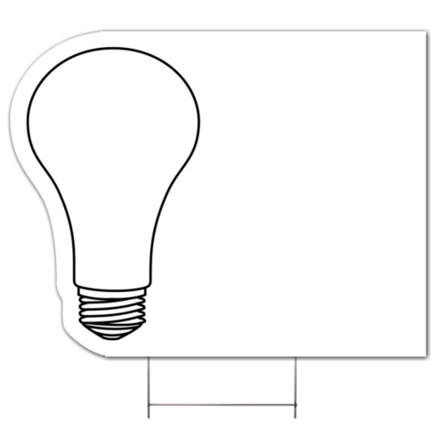 Lightbulb (Reg) CORRUGATED PLASTIC YARD SIGN