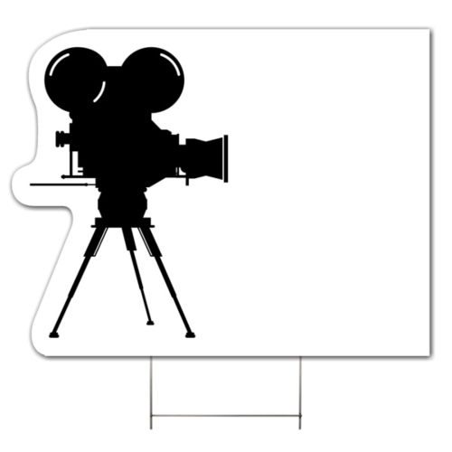 Movie Camera (Tall) CORRUGATED PLASTIC YARD SIGN
