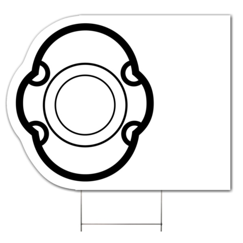 Shield (4 Bumps) CORRUGATED PLASTIC YARD SIGN