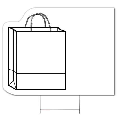 Shopping Bag CORRUGATED PLASTIC YARD SIGN