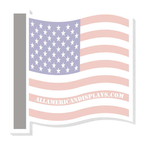 Flag Stock Shape 25 Sheet Full Color Adhesive Die Cut Pad (4