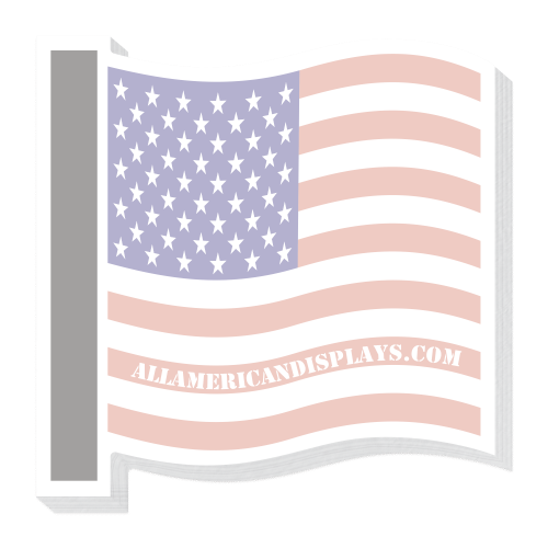 Flag Stock Shape 25 Sheet Full Color Adhesive Die Cut Pad (4