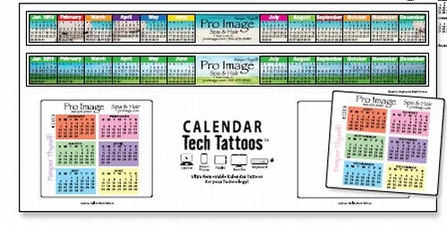Calendar Tech Tattoos - NEW