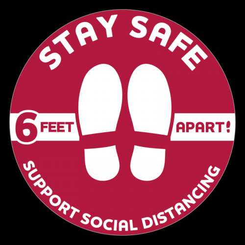Stay Safe Floor Decals (12