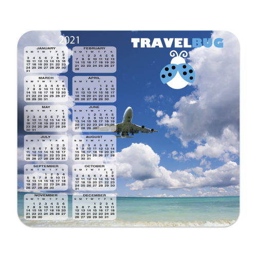 Ultra Thin Full Color Calendar Mouse Pads with Vertical Left Calendar