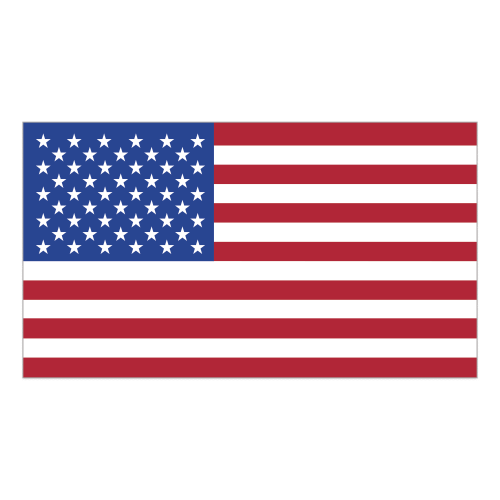 White Vinyl U.S. Flag Removable Adhesive Decal (2 1/4