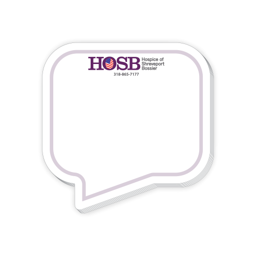 Thought Bubble Stock Shape 25 Sheet Full Color Adhesive Die Cut Pad (4