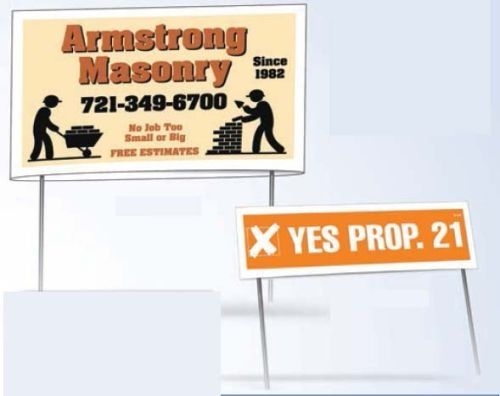 Double Sided 18 Point Poster Board Yard Sign  - 8