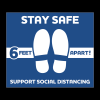 Stay Safe Floor Decals (12