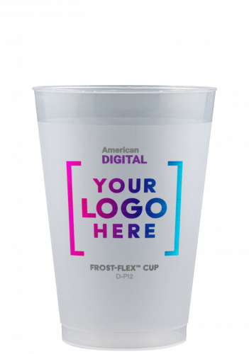 12 oz Colored Frost-Flex™ Cup - Blue - Digital