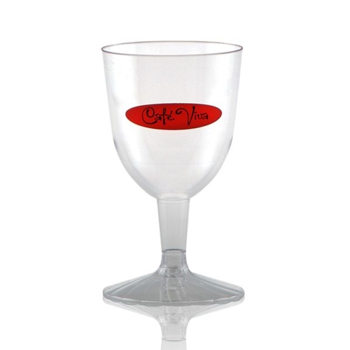 5 oz Clear Plastic Wine Goblet - Tradition