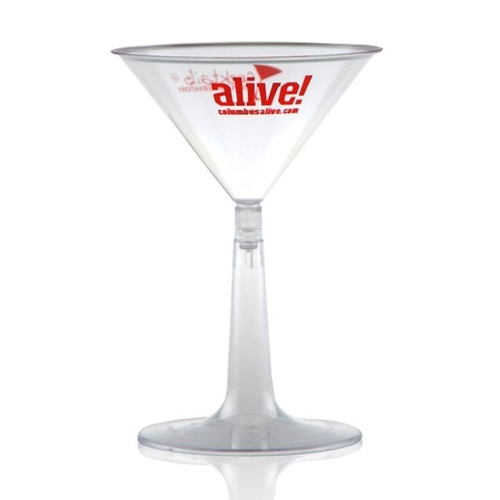 6 oz Clear Plastic Martini Cup - Tradition