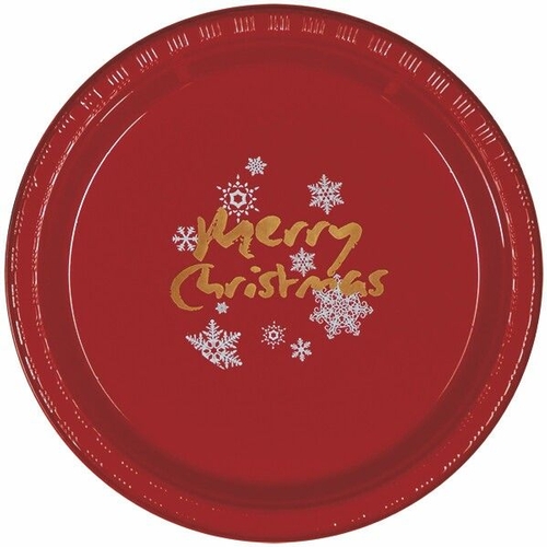 7” Plastic Plate - Red