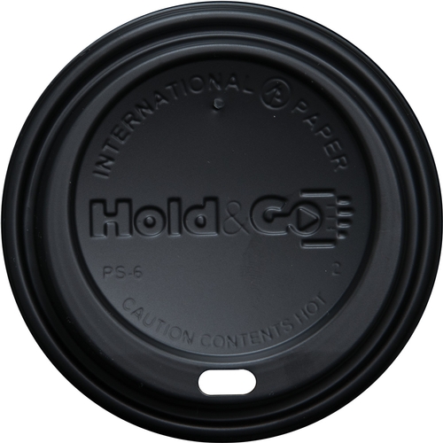 8 oz Insulated Paper Cup Domed Lid - Black