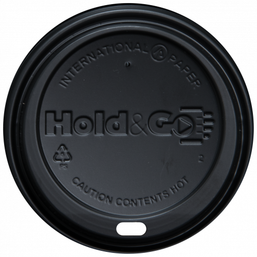 16 oz Insulated Paper Cup Domed Lid - Black