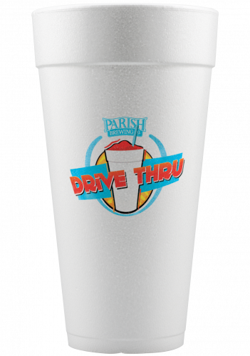24 oz Foam Cup - White - Digital