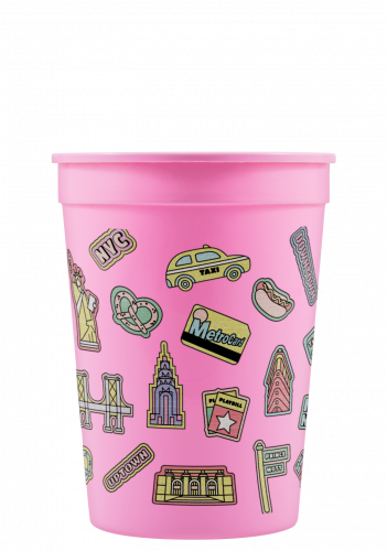 12 oz Stadium Cup - Pink - Digital