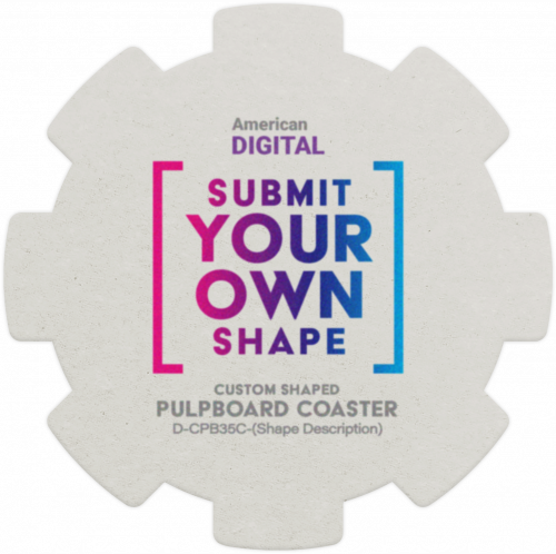 35 pt Custom Shape Pulpboard Coaster
