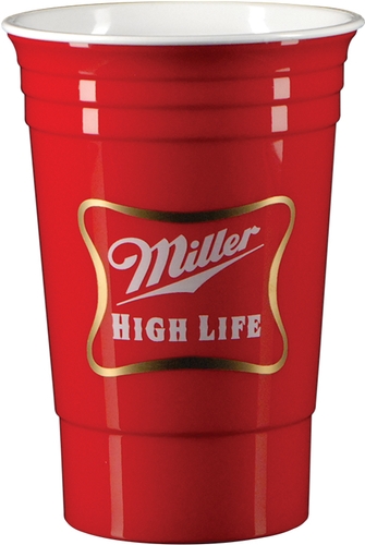 16 oz Double Wall Party Cup-Red