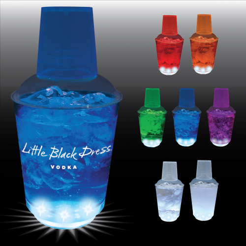 12 Oz. Plastic 5 LED Light-Up Cocktail Shaker