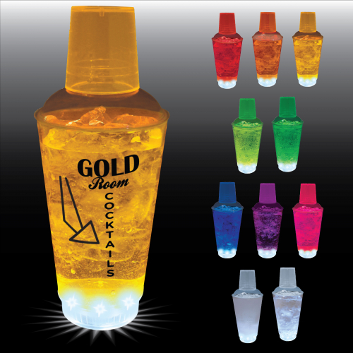 16 Oz. Plastic 5 LED Light-Up Cocktail Shaker