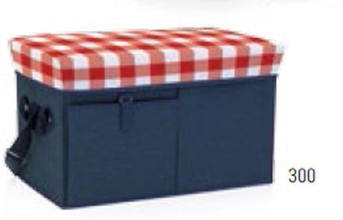 Ottoman Cooler - Collapsible Cooler w/Front Panel Door and Shoulder Straps