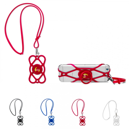 Security Phone Strap & Phone Holder & Lanyard (Combo made of IT413 + silicone lanyard)