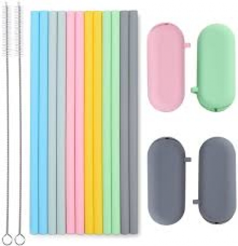 Silicone Straw Kit with Brush