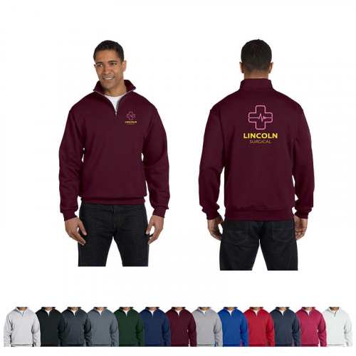 Jerzees® Adult 8 oz. NuBlend Quarter-Zip Cadet Collar Sweatshirt -Colors