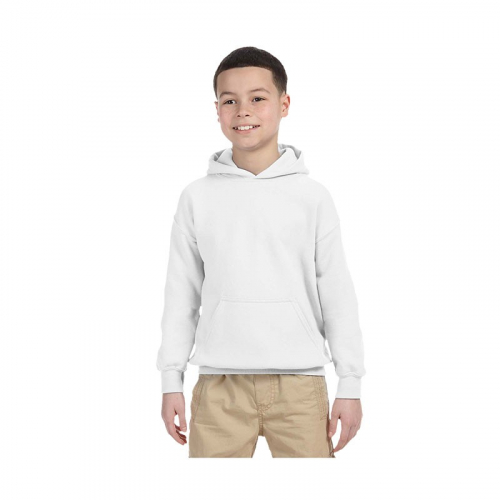 Gildan® Youth Heavy Blend™ 50/50 Hooded Sweatshirt - White