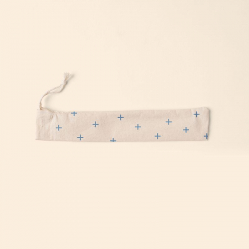 Pouch For Reusable Straws - Muslin (w/Straws)