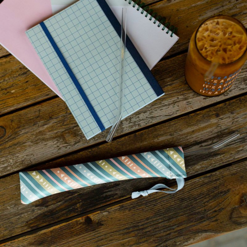 Pouch For Reusable Straws - Vegan Leather