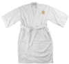 Terry Velour Bath Robe - Kimono Style - White
