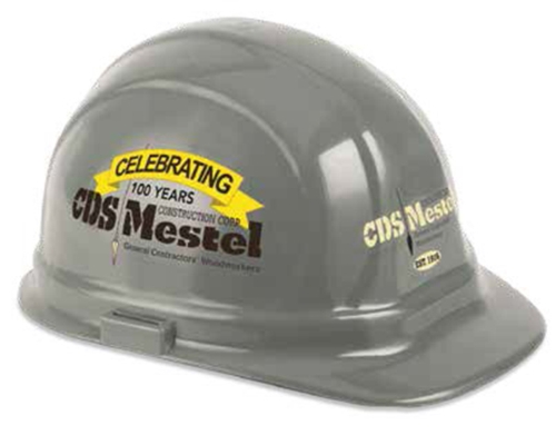 OSHA Certified Hard Hat w/ Decal on 2 Sides & Front