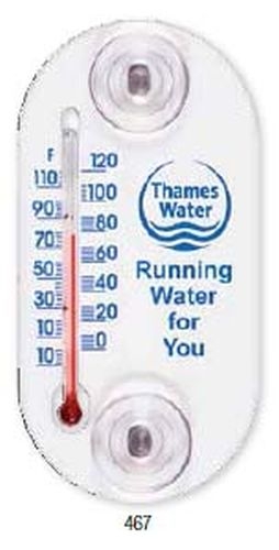 White Indoor / Outdoor Window Thermometer (7 7/8