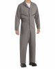 Zip-Front Cotton Coverall Long Sizes