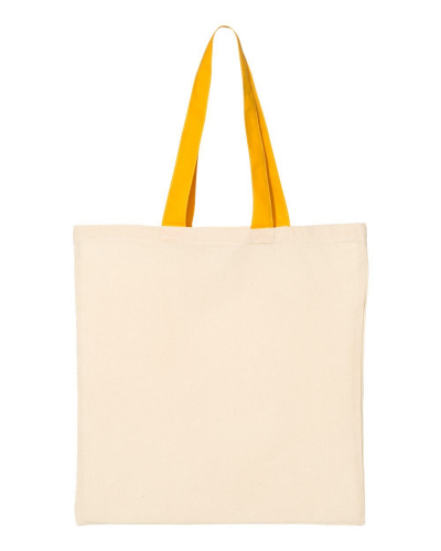 Economical Tote With Contrast-Color Handles