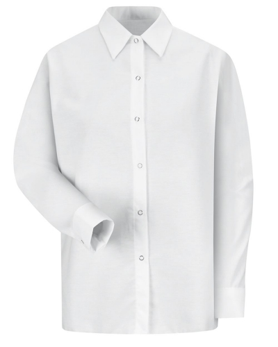 Women's Long Sleeve Specialized Pocketless Poplin Work Shirt - SP15