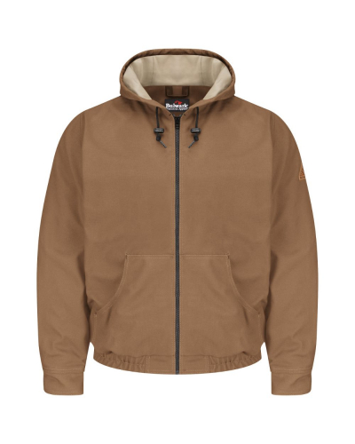 Brown Duck Hooded Jacket - EXCEL FR® ComforTouch® - Tall Sizes