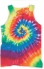 Unisex Multi-Color Spiral Tie-Dyed Tank Top