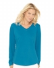Women's V-Neck French Terry Pullover