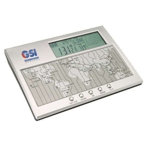 Vaghi World Time Clock, Calendar & Thermometer